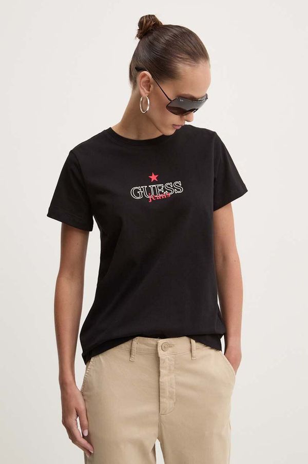 Guess Jeans Majica kratkih rukava Guess Jeans za žene, boja: crna, W4YI12 J1314