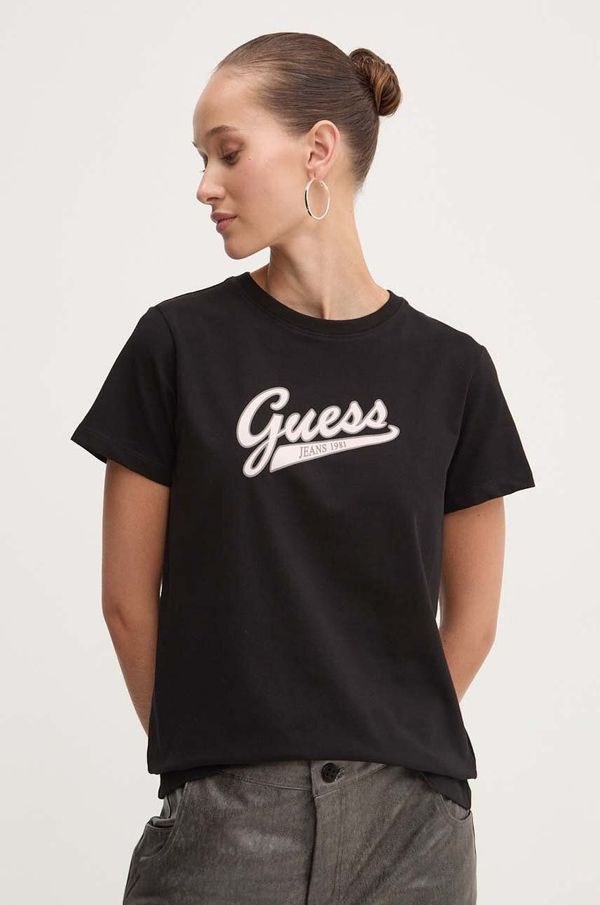 Guess Jeans Majica kratkih rukava Guess Jeans za žene, boja: crna, W4YI13 J1314