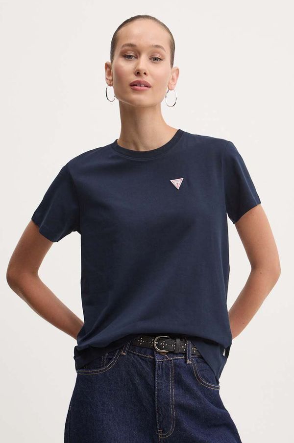 Guess Jeans Majica kratkih rukava Guess Jeans za žene, boja: tamno plava, W4YI10 J1314