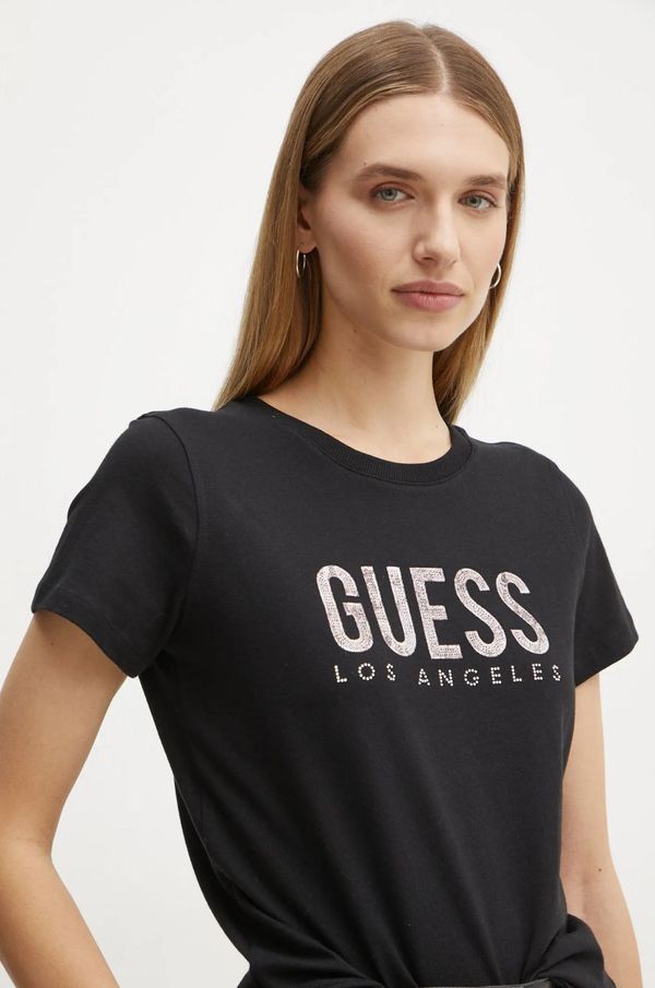 Guess Majica kratkih rukava Guess za žene, boja: crna, W5RI19 I3Z14