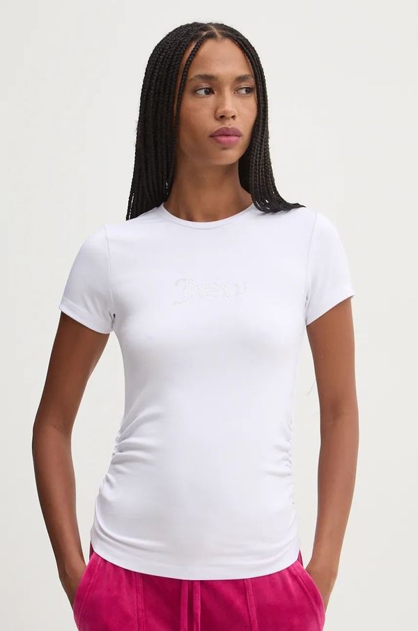 Juicy Couture Majica kratkih rukava Juicy Couture DOT RUCHED TEE za žene, boja: bijela, JCWCT24311