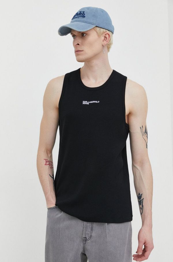 Karl Lagerfeld Jeans Majica kratkih rukava Karl Lagerfeld Jeans za muškarce, boja: crna
