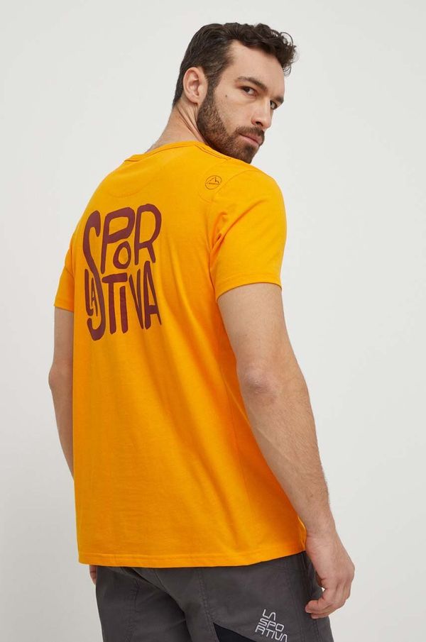 La Sportiva Majica kratkih rukava LA Sportiva Back Logo za muškarce, boja: narančasta, s tiskom, F04102102