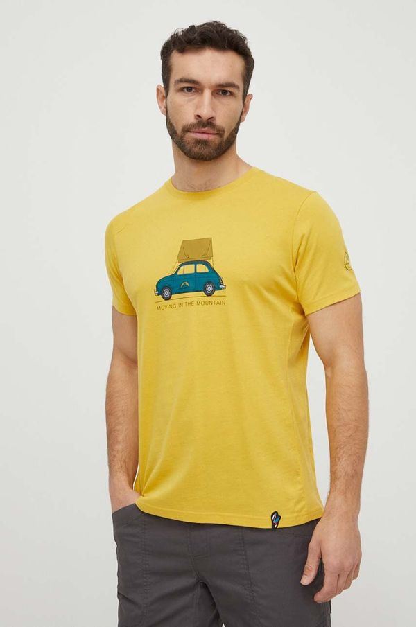 La Sportiva Majica kratkih rukava LA Sportiva Cinquecento za muškarce, boja: žuta, s tiskom, N55735735