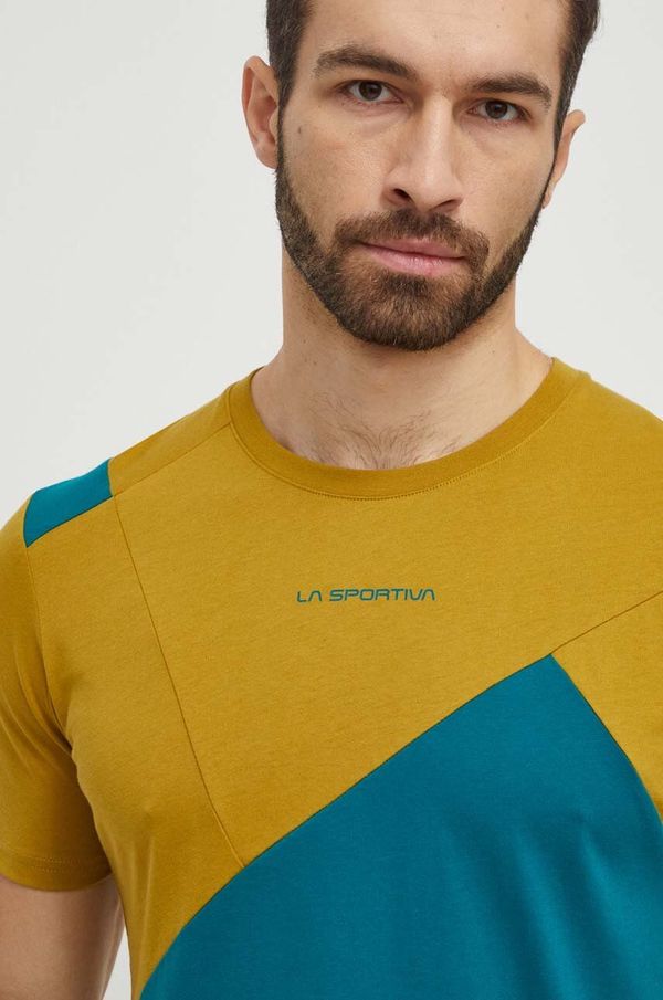 La Sportiva Majica kratkih rukava LA Sportiva Dude za muškarce, boja: zelena, s uzorkom, F24733732
