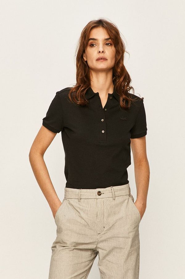 Lacoste Majica kratkih rukava Lacoste za žene, boja: crna, PF5462-001