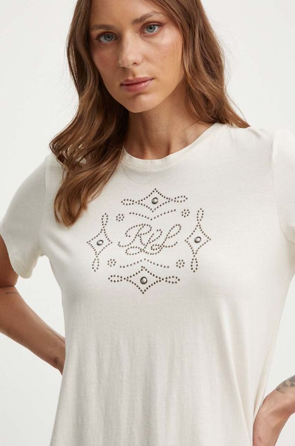 Lauren Ralph Lauren Majica kratkih rukava Lauren Ralph Lauren za žene, boja: bež, 200940495