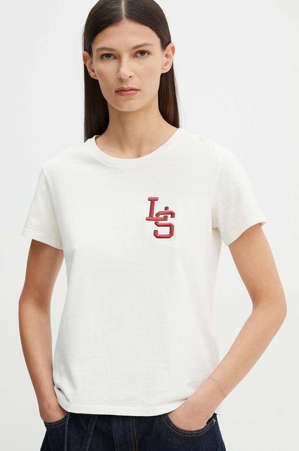 Levi's Majica kratkih rukava Levi's za žene, boja: bež, 17369