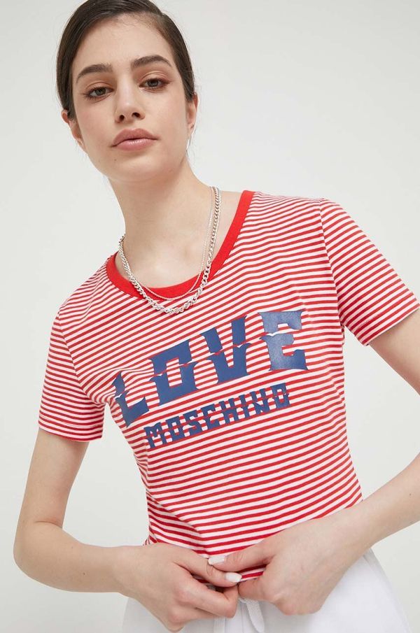 Love Moschino Majica kratkih rukava Love Moschino za žene, boja: crvena