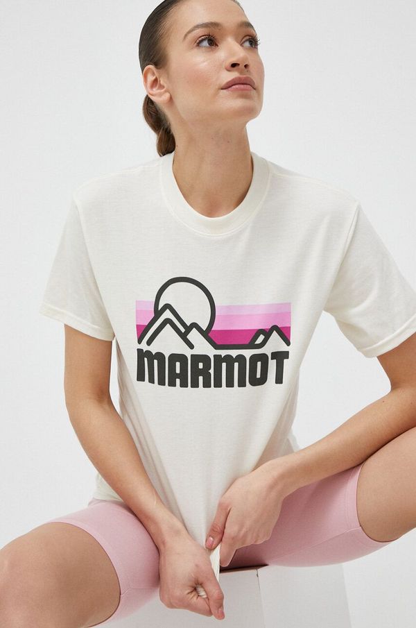 Marmot Majica kratkih rukava Marmot za žene, boja: bež