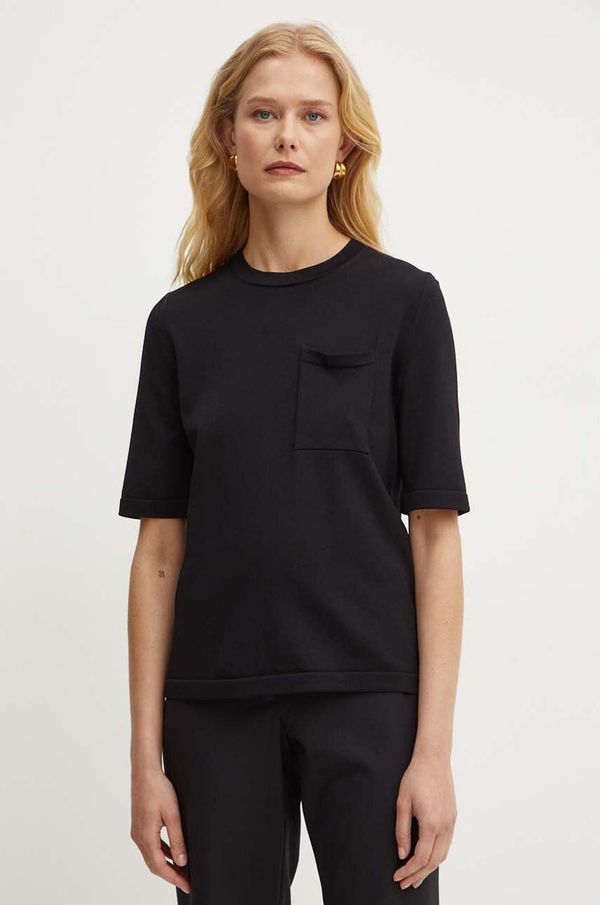 Max Mara Leisure Majica kratkih rukava Max Mara Leisure za žene, boja: crna, 2426366047600
