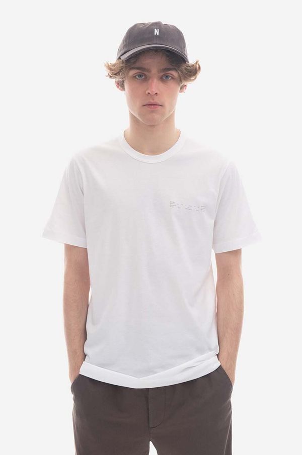 Norse Projects Majica kratkih rukava Norse Projects Joakim Reflective Print za muškarce, boja: bijela, s tiskom, N01.0640.0001-0001