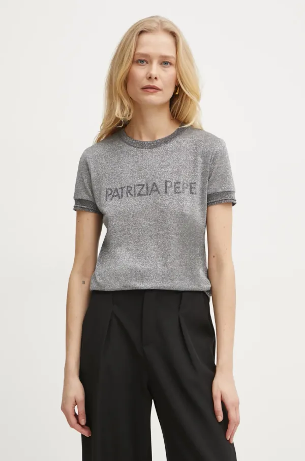 Patrizia Pepe Majica kratkih rukava Patrizia Pepe boja: siva, 8K0278 K128