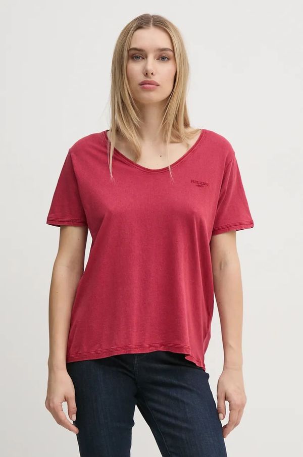 Pepe Jeans Majica kratkih rukava Pepe Jeans FABIANA za žene, boja: crvena, PL505953
