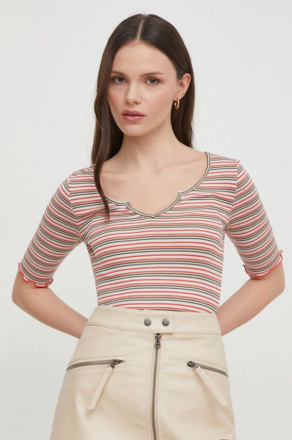 Pepe Jeans Majica kratkih rukava Pepe Jeans HOLLY za žene, boja: bež