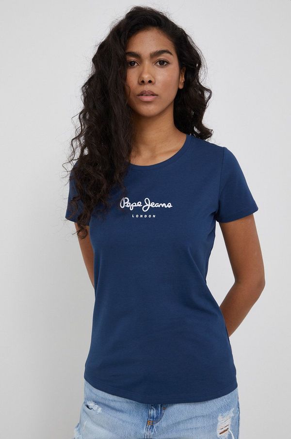 Pepe Jeans Majica kratkih rukava Pepe Jeans New Virginia Ss N za žene, boja: tamno plava