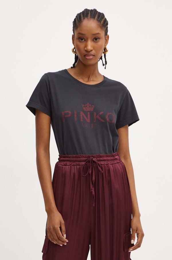 Pinko Majica kratkih rukava Pinko za žene, boja: crna, 100355 A2A3
