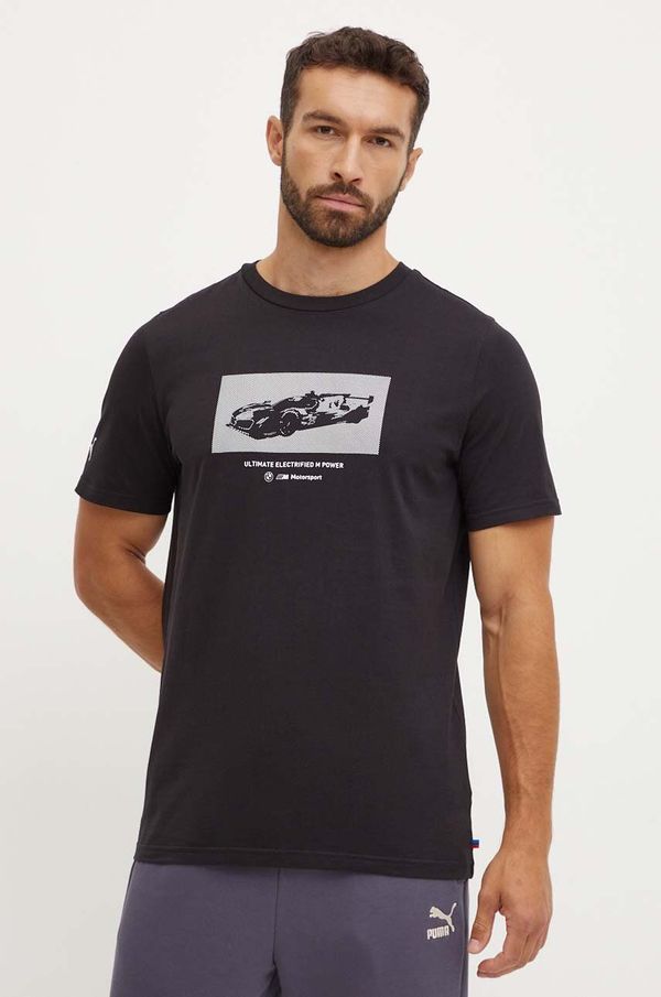 Puma Majica kratkih rukava Puma BMW MMS NEW ESS CAR za muškarce, boja: crna, s tiskom, 627503