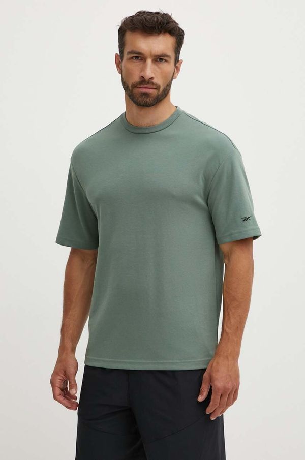 Reebok Majica kratkih rukava Reebok Active Collective za muškarce, boja: zelena, bez uzorka, 100075747