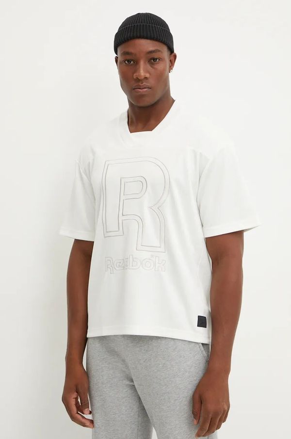 Reebok Classic Majica kratkih rukava Reebok Classic za muškarce, boja: bež, s aplikacijom, 100205658