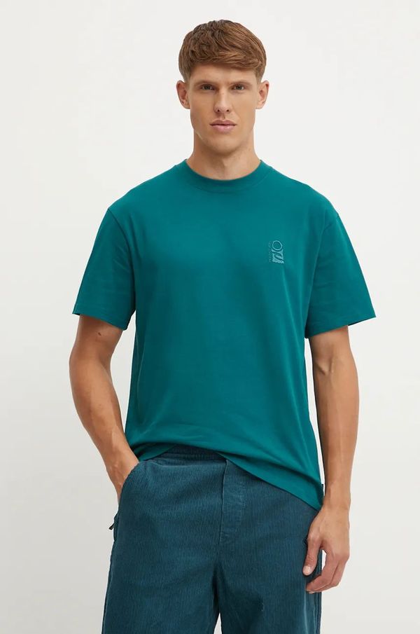 Rip Curl Majica kratkih rukava Rip Curl SEARCH EMBROIDERY za muškarce, boja: tirkizna, bez uzorka, 0JCMTE