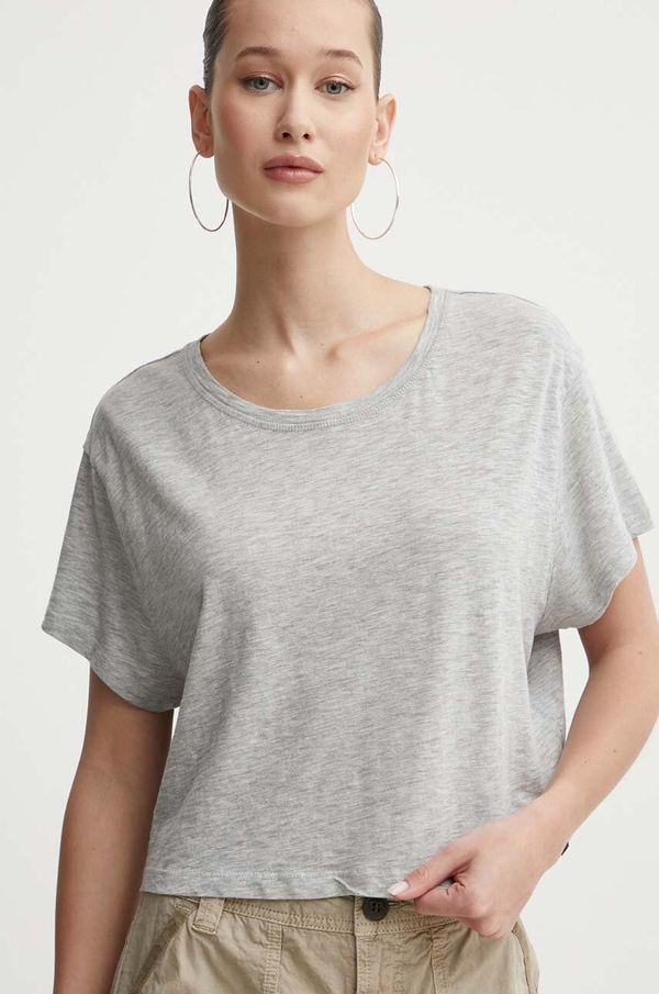 Superdry Majica kratkih rukava Superdry za žene, boja: siva