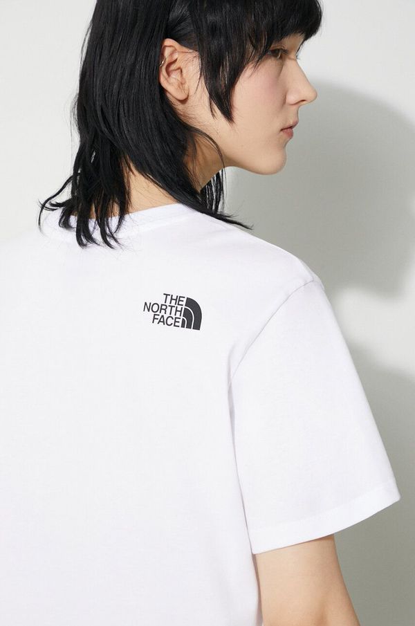 The North Face Majica kratkih rukava The North Face W Simple Dome Cropped Slim Tee za žene, boja: bijela, NF0A87U4FN41