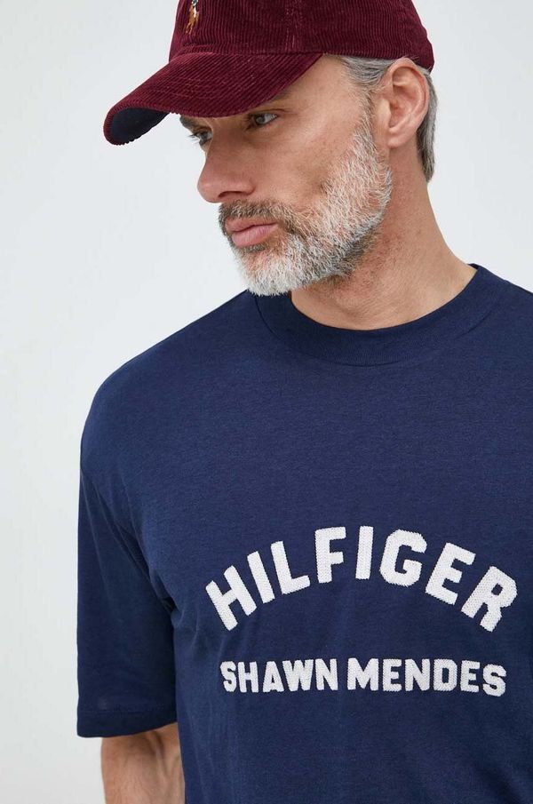 Tommy Hilfiger Majica kratkih rukava Tommy Hilfiger x Shawn Mendes za muškarce, boja: tamno plava, s tiskom