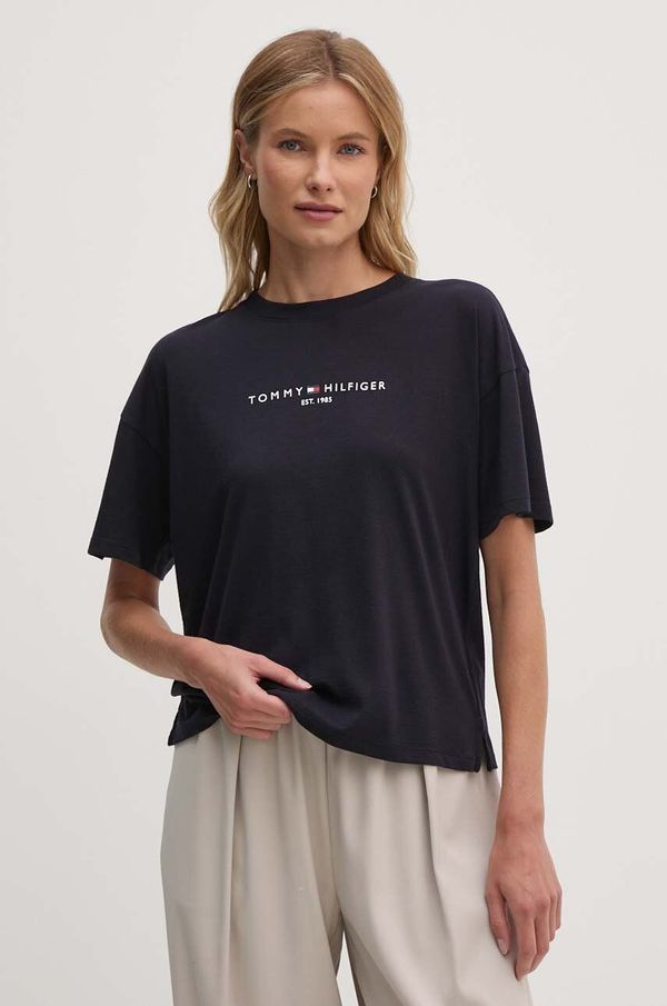 Tommy Hilfiger Majica kratkih rukava Tommy Hilfiger za žene, boja: tamno plava, WW0WW42067