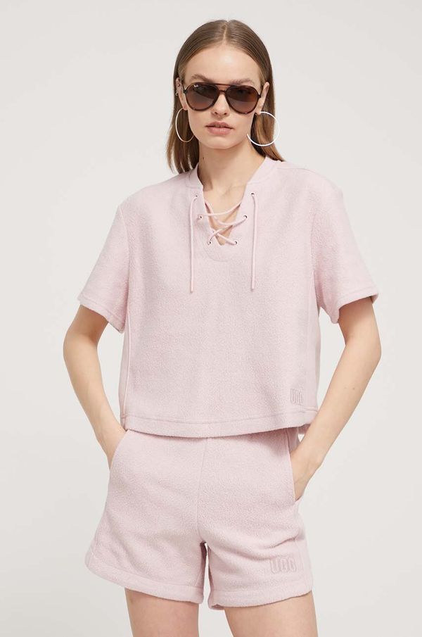 Ugg Majica kratkih rukava UGG za žene, boja: ružičasta, 1152782