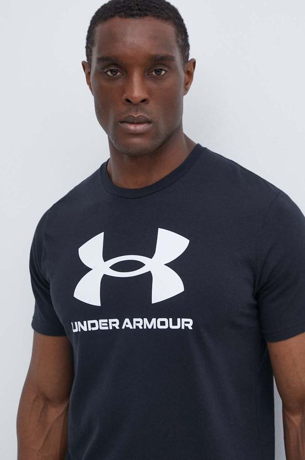 Under Armour Majica kratkih rukava Under Armour za muškarce, boja: crna, s tiskom