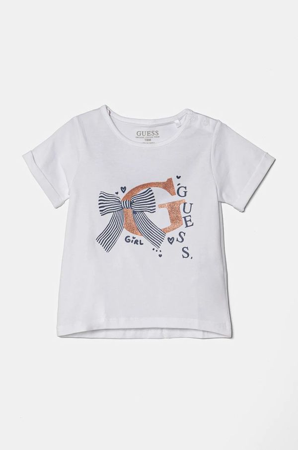 Guess Majica kratkih rukava za bebe Guess boja: bijela, A5RI02 K6YW4