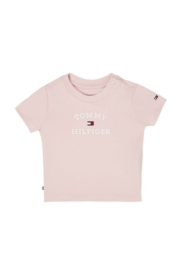 Tommy Hilfiger Majica kratkih rukava za bebe Tommy Hilfiger boja: ružičasta
