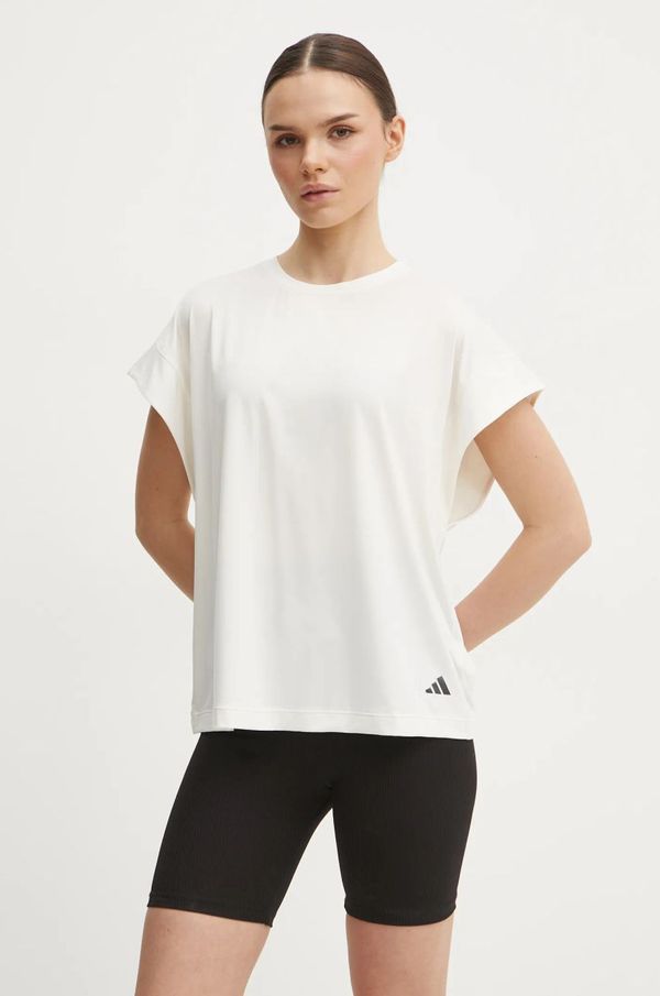 adidas Performance Majica kratkih rukava za jogu adidas Performance boja: bež, JL7799