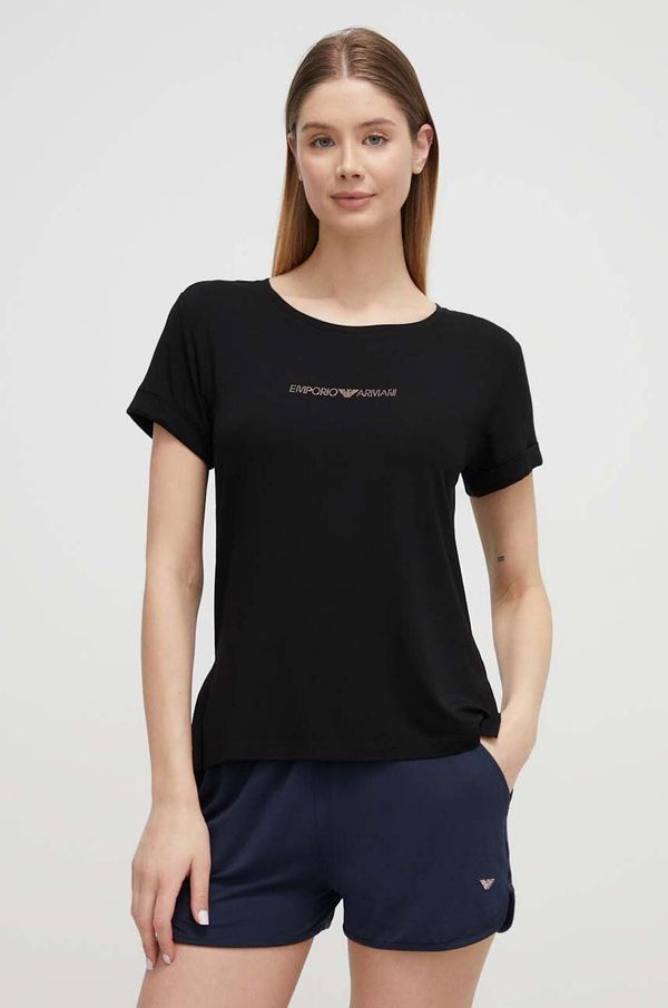 Emporio Armani Underwear Majica kratkih rukava za plažu Emporio Armani Underwear boja: crna