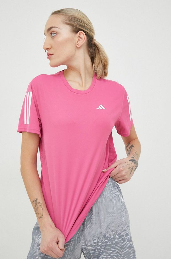 adidas Performance Majica kratkih rukava za trčanje adidas Performance Own the Run boja: ružičasta