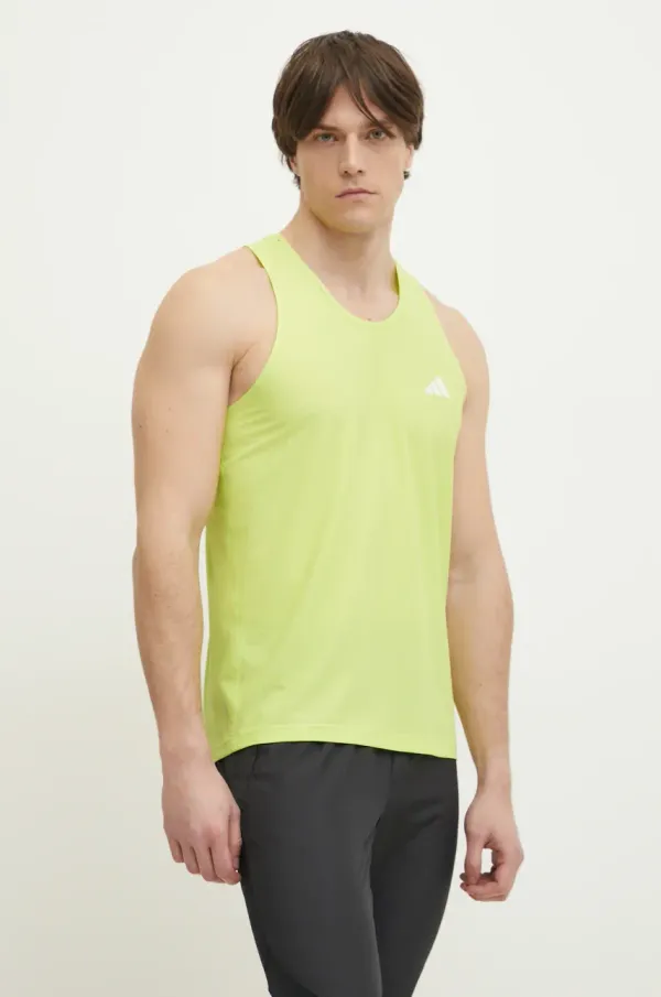 adidas Performance Majica kratkih rukava za trčanje adidas Performance Own The Run boja: zelena, IV5437