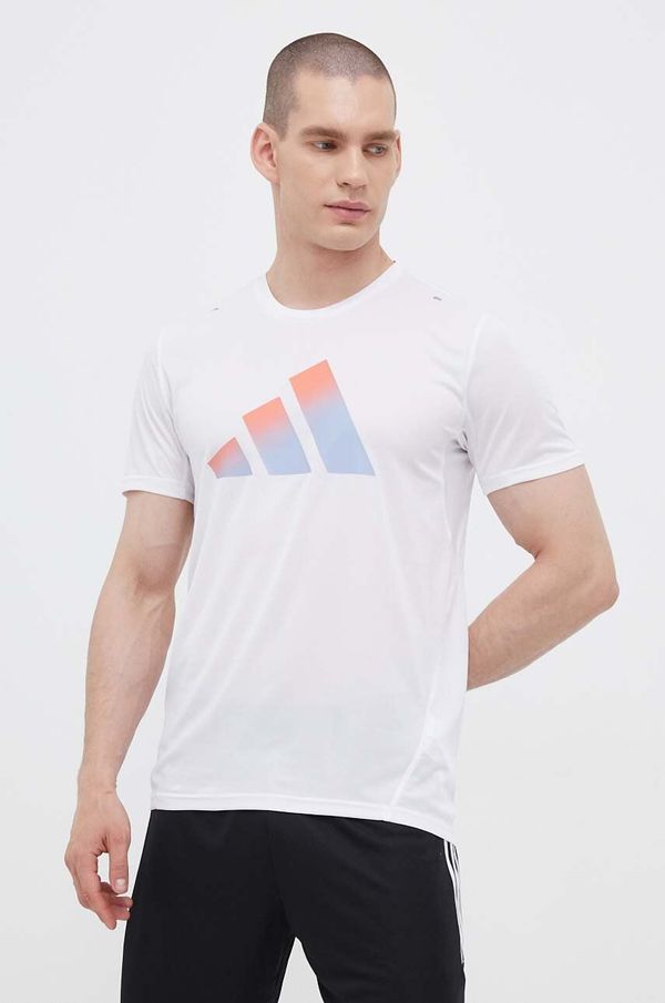 adidas Performance Majica kratkih rukava za trčanje adidas Performance Run Icons boja: bijela, s tiskom
