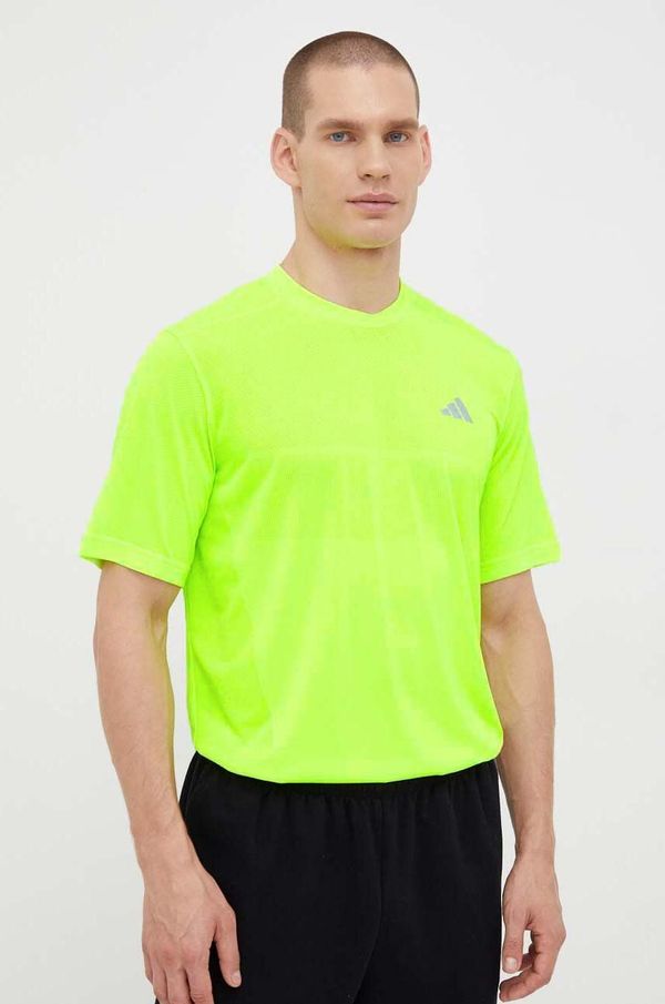 adidas Performance Majica kratkih rukava za trčanje adidas Performance Ultimate boja: zelena, bez uzorka