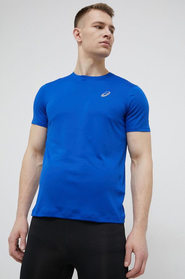 Asics Majica kratkih rukava za trčanje Asics boja plava, glatki