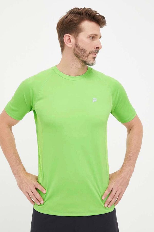 Fila Majica kratkih rukava za trčanje Fila Ridgecrest boja: zelena, bez uzorka