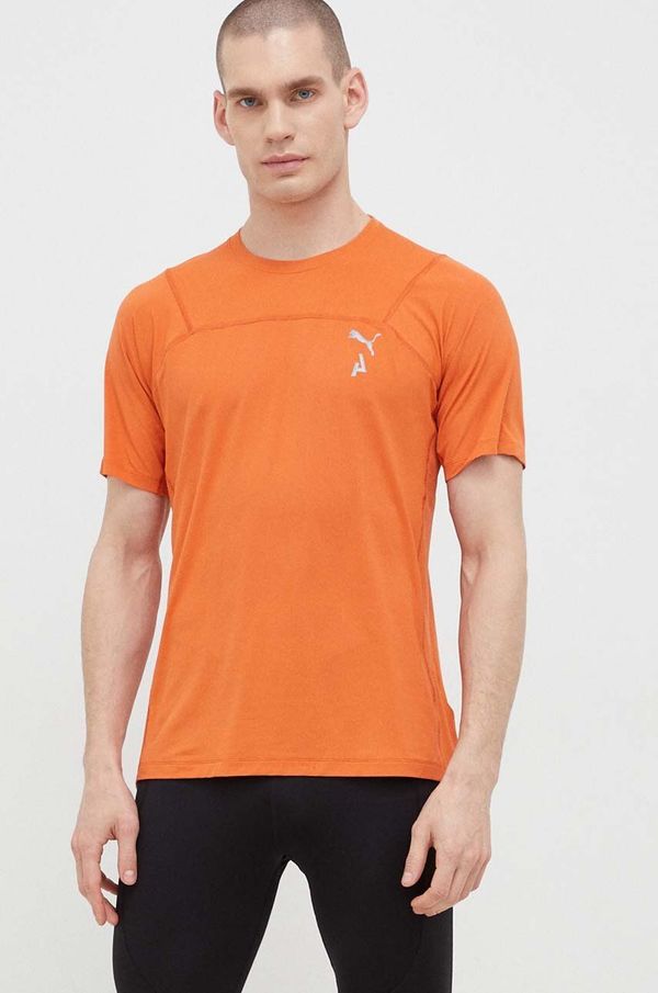 Puma Majica kratkih rukava za trčanje Puma Seasons boja: narančasta, glatki model