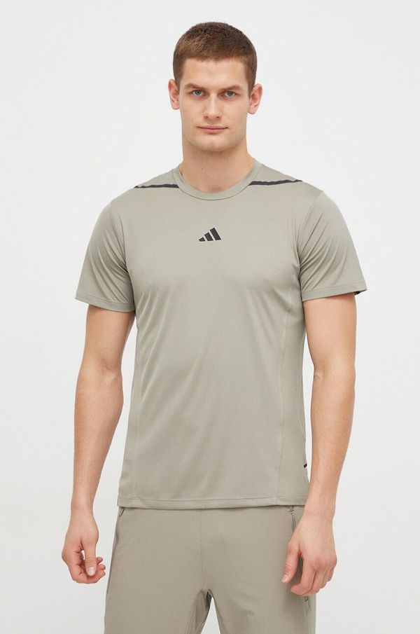 adidas Performance Majica kratkih rukava za trening adidas Performance D4T boja: zelena, s tiskom