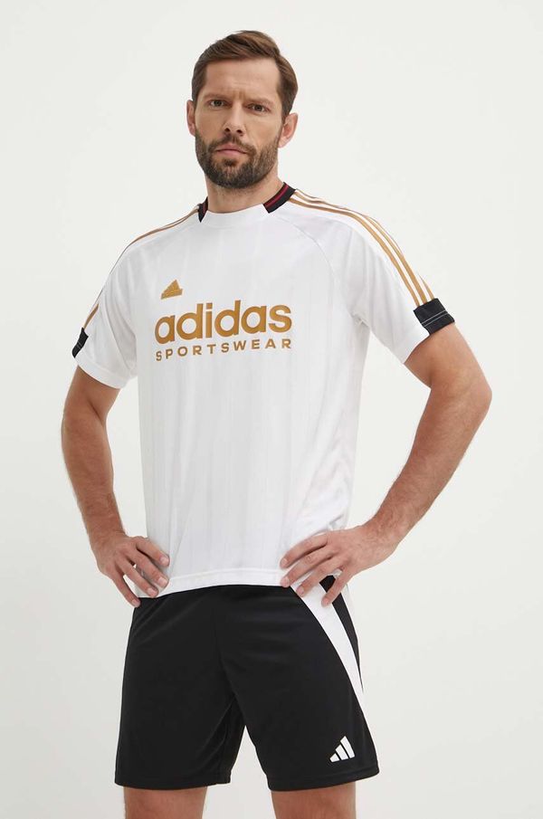 adidas Majica kratkih rukava za trening adidas Tiro boja: bijela, s tiskom, IW8867