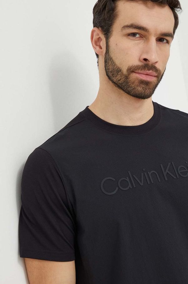 Calvin Klein Performance Majica kratkih rukava za trening Calvin Klein Performance boja: crna, s aplikacijom