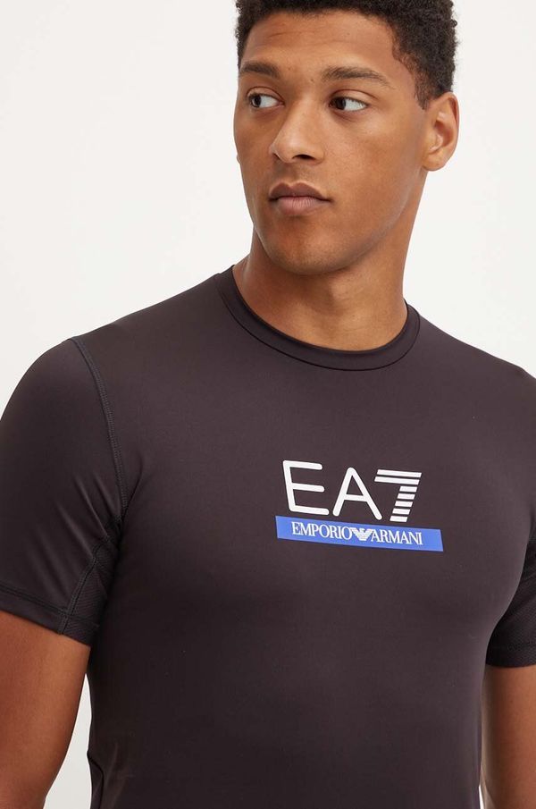 EA7 Emporio Armani Majica kratkih rukava za trening EA7 Emporio Armani boja: crna, s tiskom, PJMDZ.6DPT12