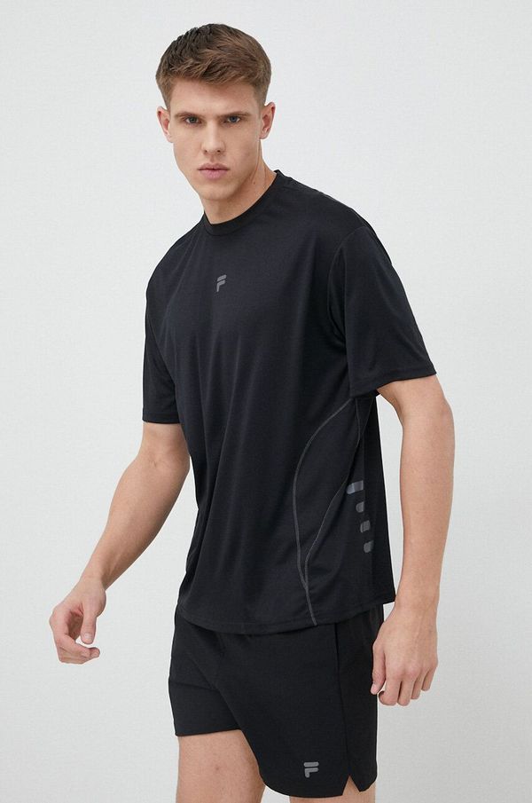 Fila Majica kratkih rukava za trening Fila Ronchin boja: crna, glatki model