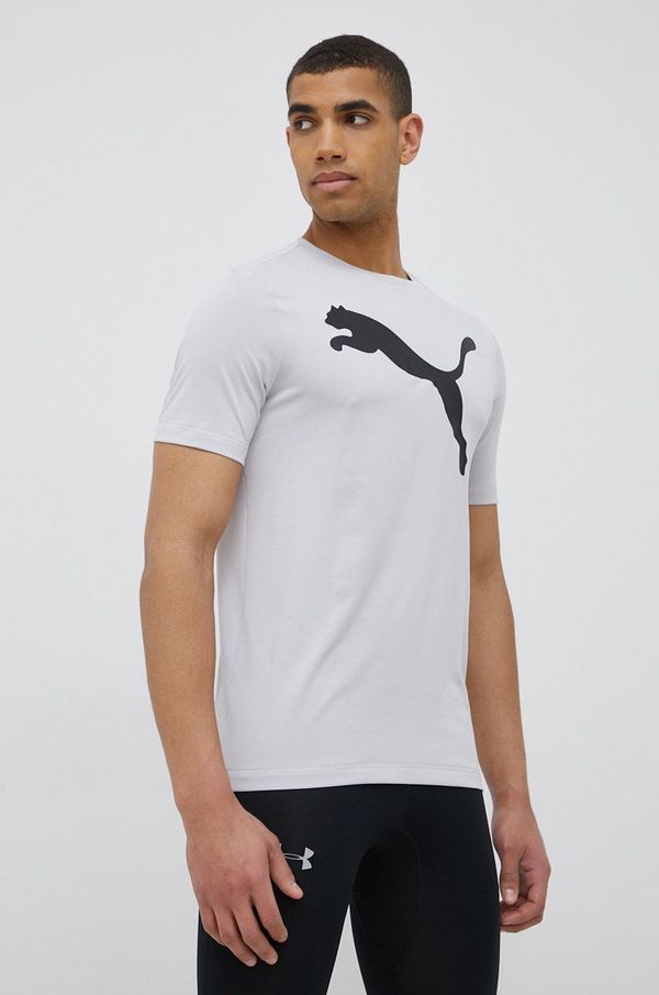 Puma Majica kratkih rukava za trening Puma Active Big Logo boja: siva, s tiskom