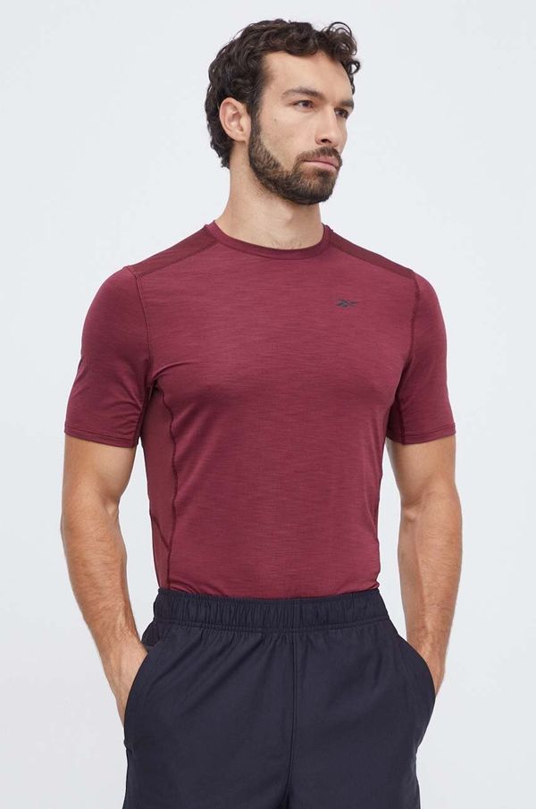 Reebok Majica kratkih rukava za trening Reebok boja: bordo, bez uzorka