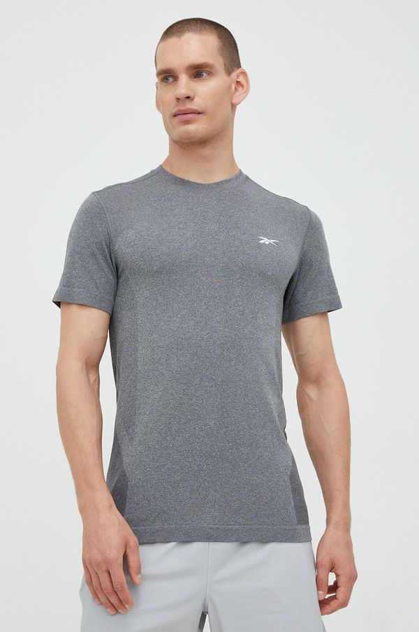 Reebok Majica kratkih rukava za trening Reebok United By Fitness Myoknit , boja: siva, melanž